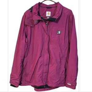 Carhartt Soft Shell Worked Burgundy Jacket